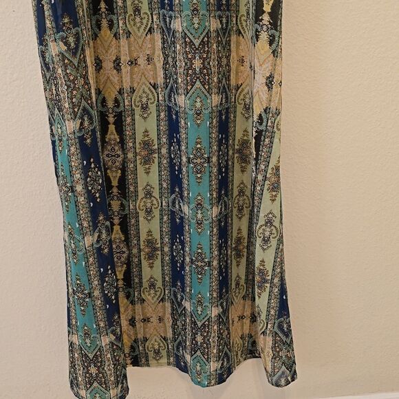 Anthropologie Petticoat Alley Womens Size M Print Dress Bohemian Sheer Peasant - Picture 2 of 7